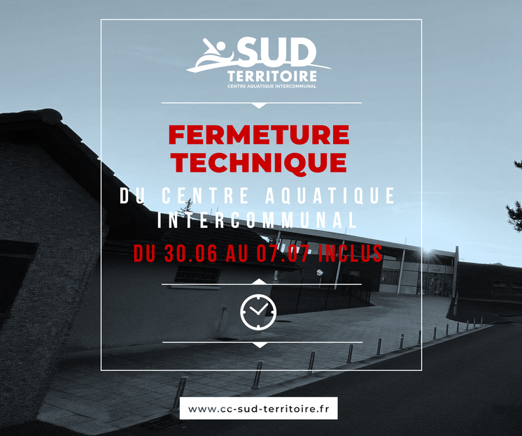 Fermeture technique au Centre aquatique intercommunal