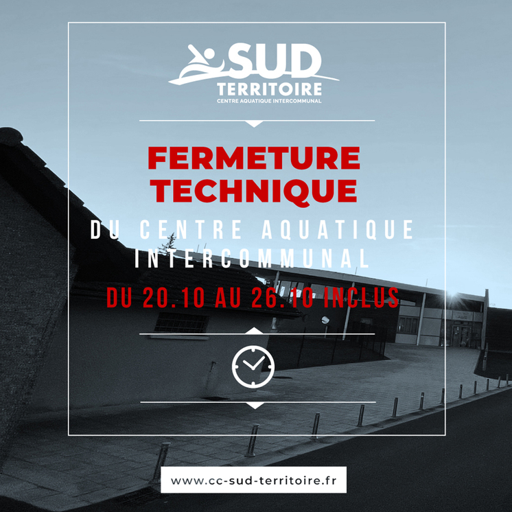 FERMETURE TECHNIQUE DU CENTRE AQUATIQUE INTERCOMMUNAL