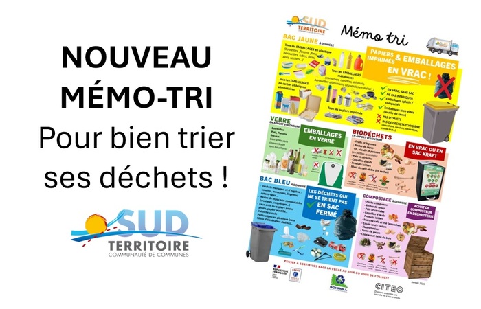 NOUVEAU : MÉMO-TRI DÉCHETS