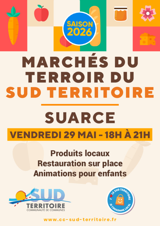 MARCHE DU TERROIR A SUARCE LE 29/05