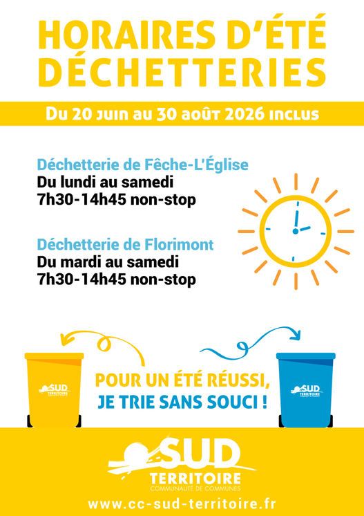 Horaires d'été des déchetteries