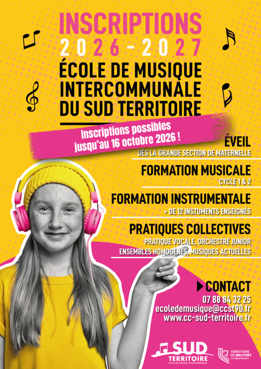 ÉCOLE DE MUSIQUE INTERCOMMUNALE : VENEZ VOUS INSCRIRE !